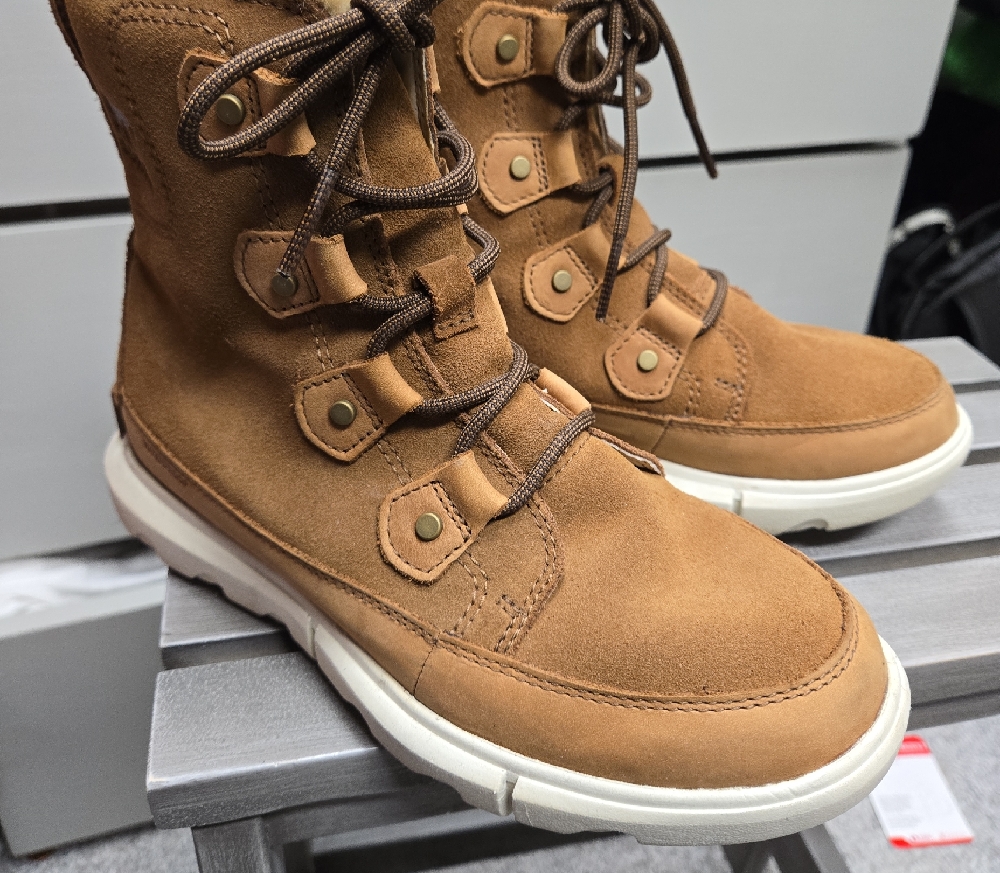 Sorel Explorer Suede/Leather Lace-Up Booties Size7.5